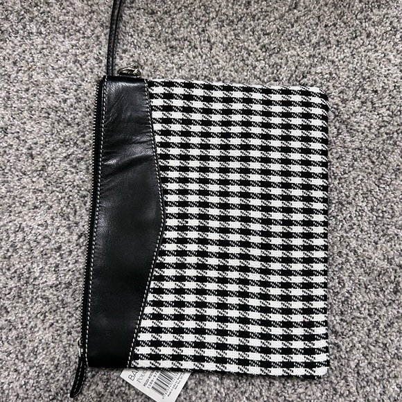 Punctuate Baker Street Houndstooth Zip Pencil Organizer Pouch/wristlet Leather - Picture 5 of 7